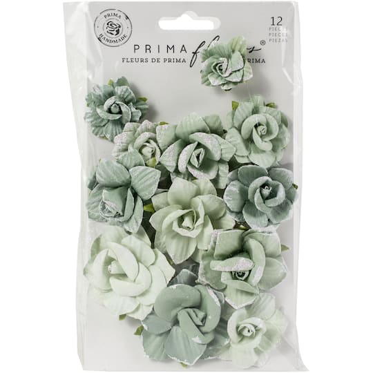 Prima&#xAE; My Sweet Collection Emerald Beauty Mulberry Paper Flowers